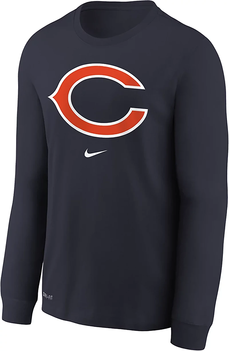 Nike Kids' Chicago Bears Primary Logo Dri-FIT Long Sleeve T-shirt