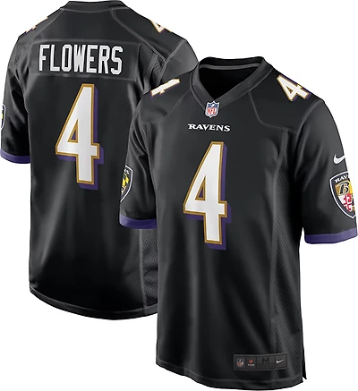 Nike Men's Zay Flowers Baltimore Ravens Alternate Game Name and Number Jersey