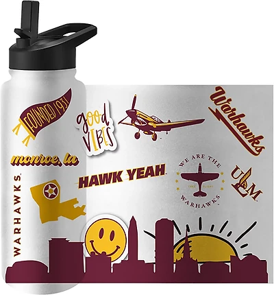 Logo Brands Louisiana-Monroe 34 oz Native Quencher Bottle