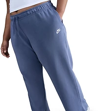 Nike Women's Sportswear Club Fleece Mid Rise Wide Leg Plus Sweatpants