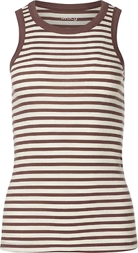 BCG Women's Sign Stripe High Neck Rib Tank