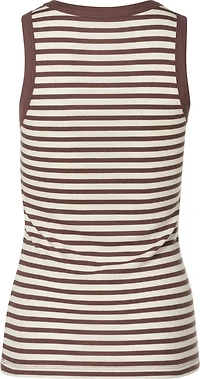 BCG Women's Sign Stripe High Neck Rib Tank