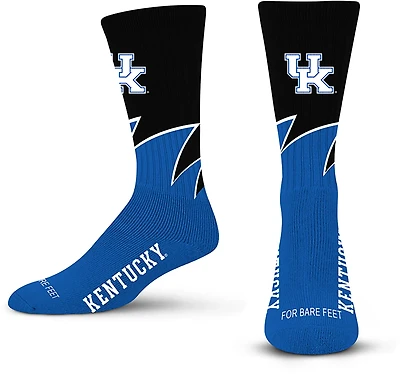 For Bare Feet University of Kentucky Black Wave Socks
