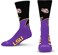 For Bare Feet Louisiana State University Black Wave Socks
