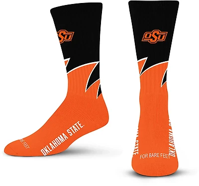 For Bare Feet Oklahoma State University Black Wave Socks