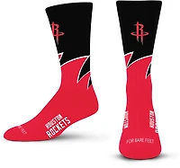 For Bare Feet Houston Rockets Black Wave Socks