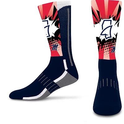 For Bare Feet University of Mississippi KA-POW! Mascot Socks