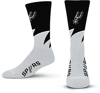 For Bare Feet San Antonio Spurs Black Wave Socks