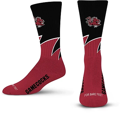 For Bare Feet University of South Carolina Black Wave Socks