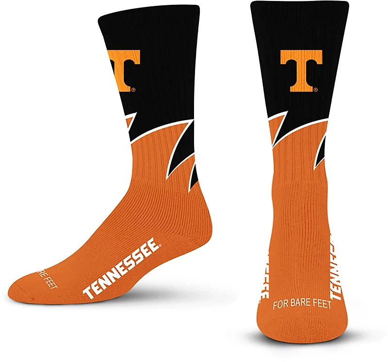 For Bare Feet University of Tennessee Black Wave Socks