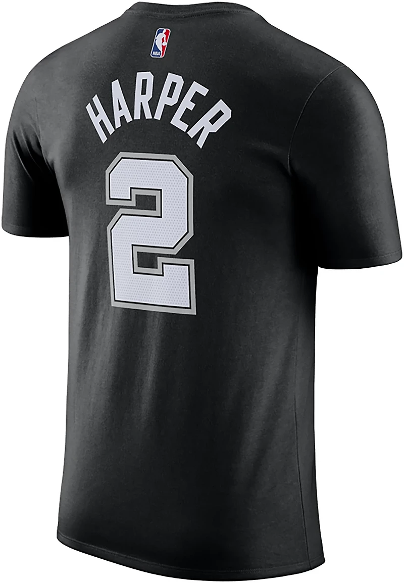 Nike Men's San Antonio Spurs Dylan Harper Essential Name and Number Short Sleeve T-shirt