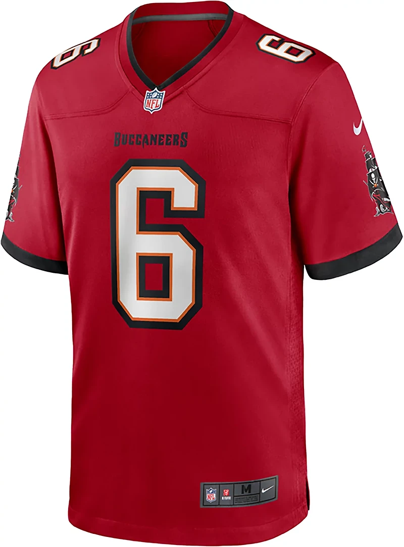 Nike Men's Tampa Bay Buccaneers Baker Mayfield Game Home Player Name and Number Jersey