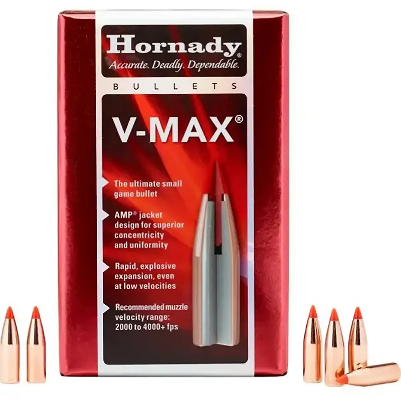 Hornady V-MAX™ .22 53-Grain Bullets - 100 rounds