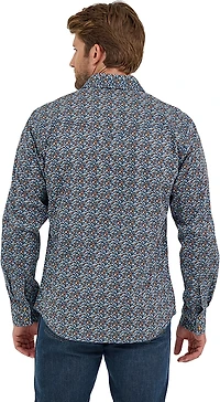 Wrangler Men's Retro® Premium Long Sleeve Modern Fit Western Snap Plaid Shirt