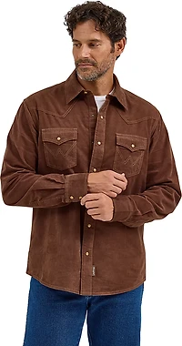 Wrangler Men's Retro® Premium Long Sleeve Modern Fit Western Snap Plaid Shirt