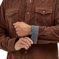Wrangler Men's Retro® Premium Long Sleeve Modern Fit Western Snap Plaid Shirt