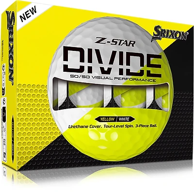 SRIXON Z-STAR DIVIDE 50/50 White/Tour Yellow Golf Balls 12-Pack