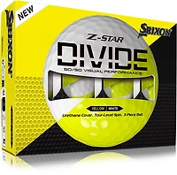 SRIXON Z-STAR DIVIDE 50/50 White/Tour Yellow Golf Balls 12-Pack