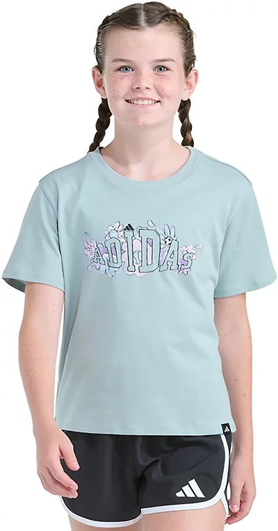 adidas Girls' Hand Drawn Adi Graphic T-shirt