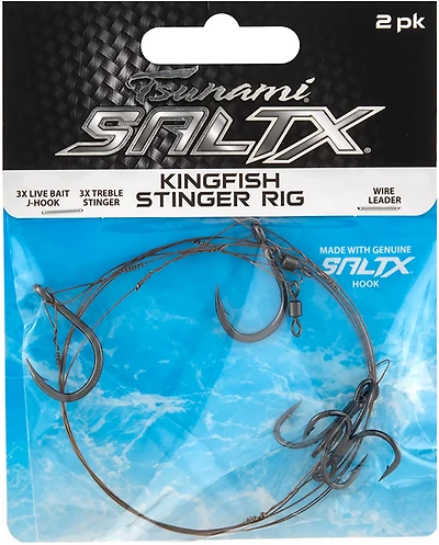 Tsunami SaltX Kingfish Stinger Rig 2-Pack