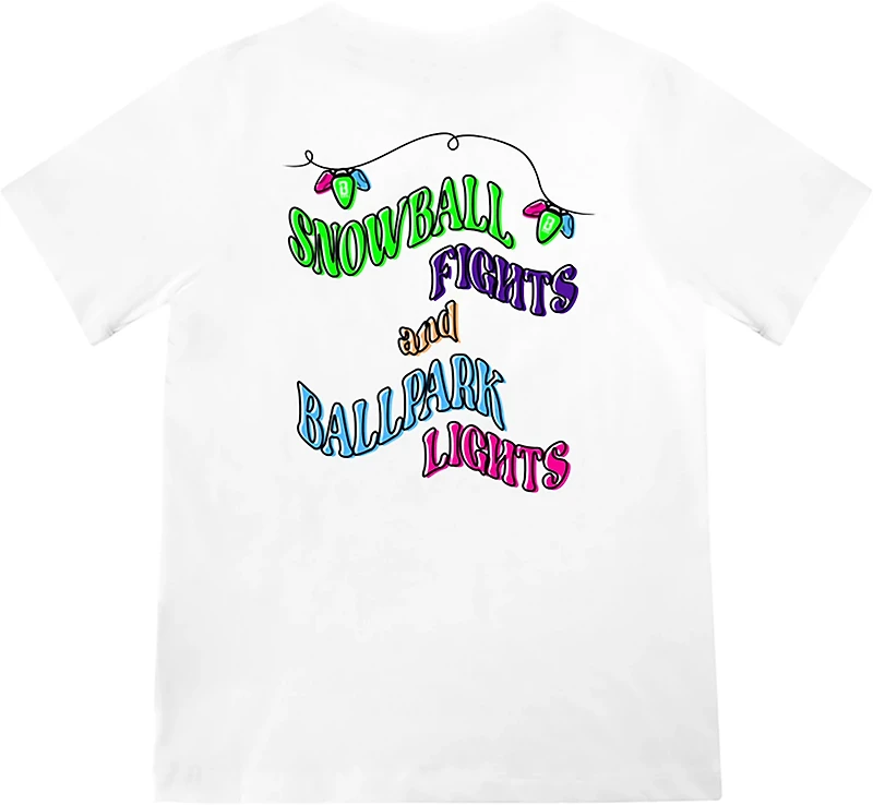 Baseball Lifestyle 101 Youths' Snowball Fights & Ballpark Lights Short Sleeve T-shirt