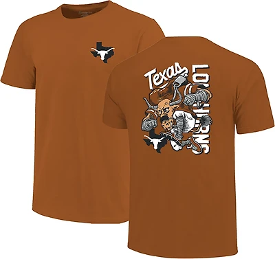 Image One Youth's University of Texas Longhorns Sketched Mascot Stack Short Sleeve T-shirt