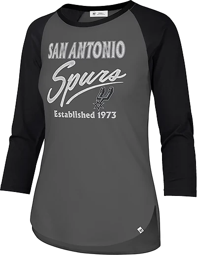 '47 Women's San Antonio Spurs High Rise Frankie Raglan T-shirt