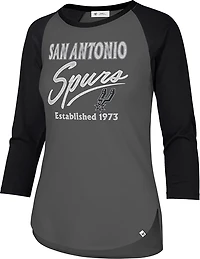 '47 Women's San Antonio Spurs High Rise Frankie Raglan T-shirt