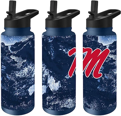 Logo Brands University of Mississippi 34 oz Camo Quencher Bottle