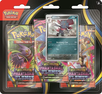 Pokémon Mega Evolutions 2: Phantasmal Flames 3 Booster Blister