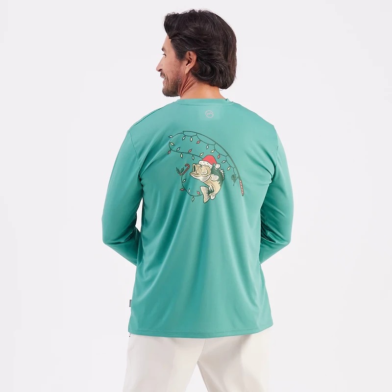 Magellan Outdoors Men's Holiday Catch GFX Crew Long Sleeve T-shirt