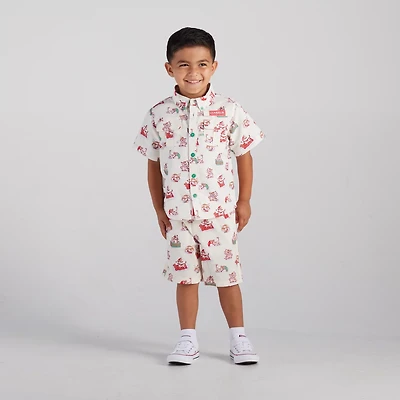 Magellan Outdoors Boys' 4-7 Laguna Madre Christmas Pup Shirt and Short Set