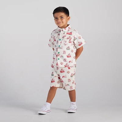 Magellan Outdoors Toddler Boys' Laguna Madre Christmas Pup Shirt and Shorts Set