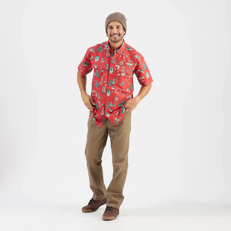 Magellan Outdoors Men's Laguna Madre Holiday Illustrations Fishing Shirt