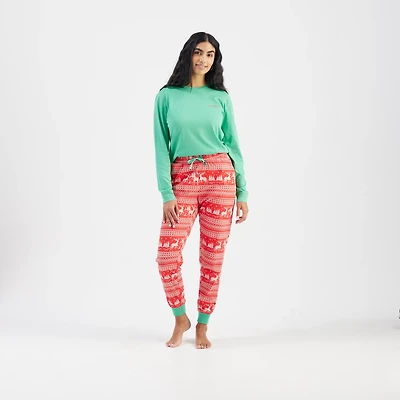 Magellan Outdoors Women's Deer Scene Fair Isle Lounge Pants