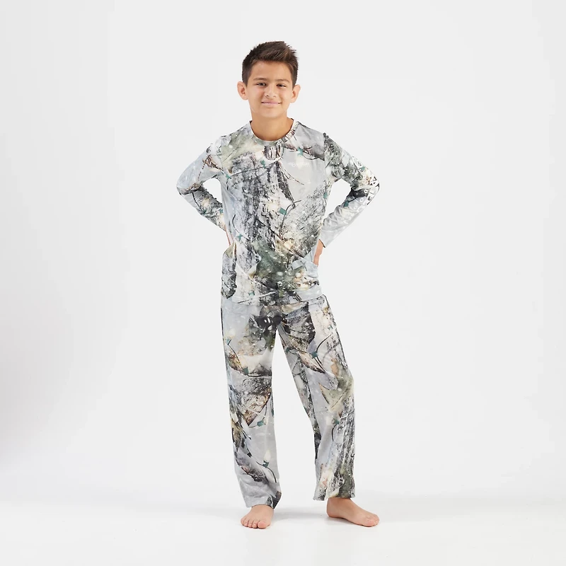 Magellan Outdoors Boys' Holiday Mossy Oak Break Up Country Snowdrift 2.0 Lounge Pants
