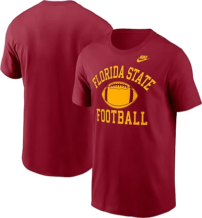 Nike Men's Florida State Seminoles Football Logo Cotton Short Sleeve T-shirt