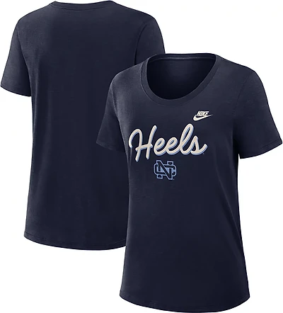 Nike Women's North Carolina Tar Heels Script Vault Logo Legacy Slub Short Sleeve T-shirt