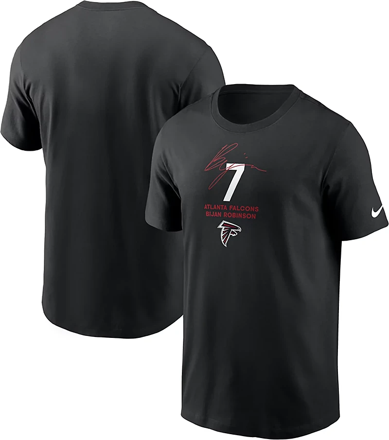 Nike Men's Falcons Bijan Robinson #7 Local Player Name & Number T-shirt