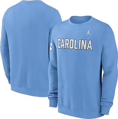 Jordan Men's University of North Carolina School Block Club Fleece Crew Sweatshirt