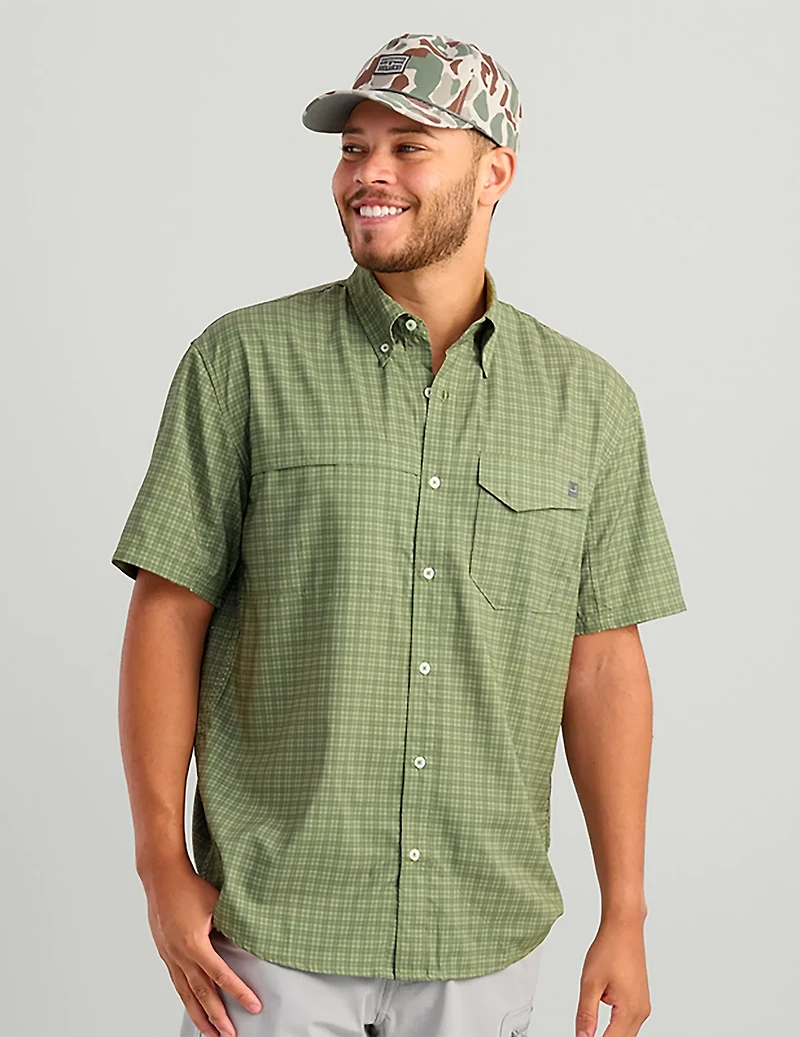 Huk Men's Tide Point Printed Short Sleeve Shirt