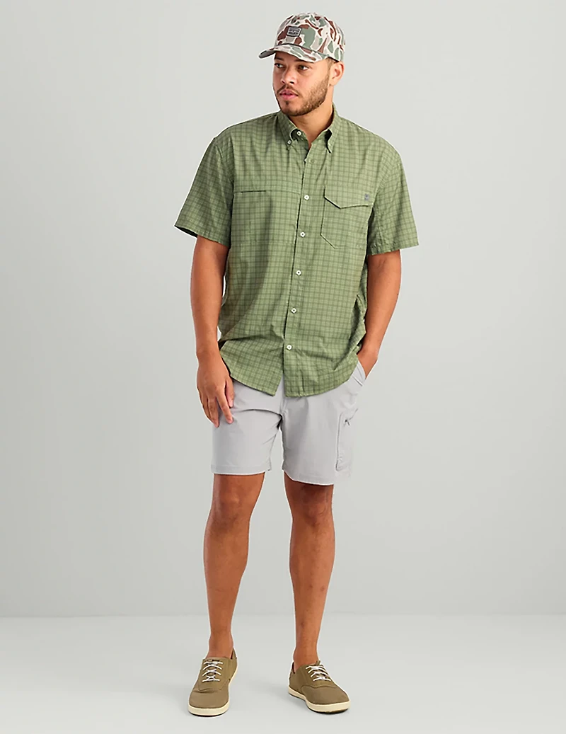Huk Men's Tide Point Printed Short Sleeve Shirt