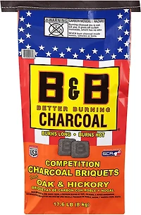 B&B Oak and Hickory 17.6 lb. Charcoal Briquets