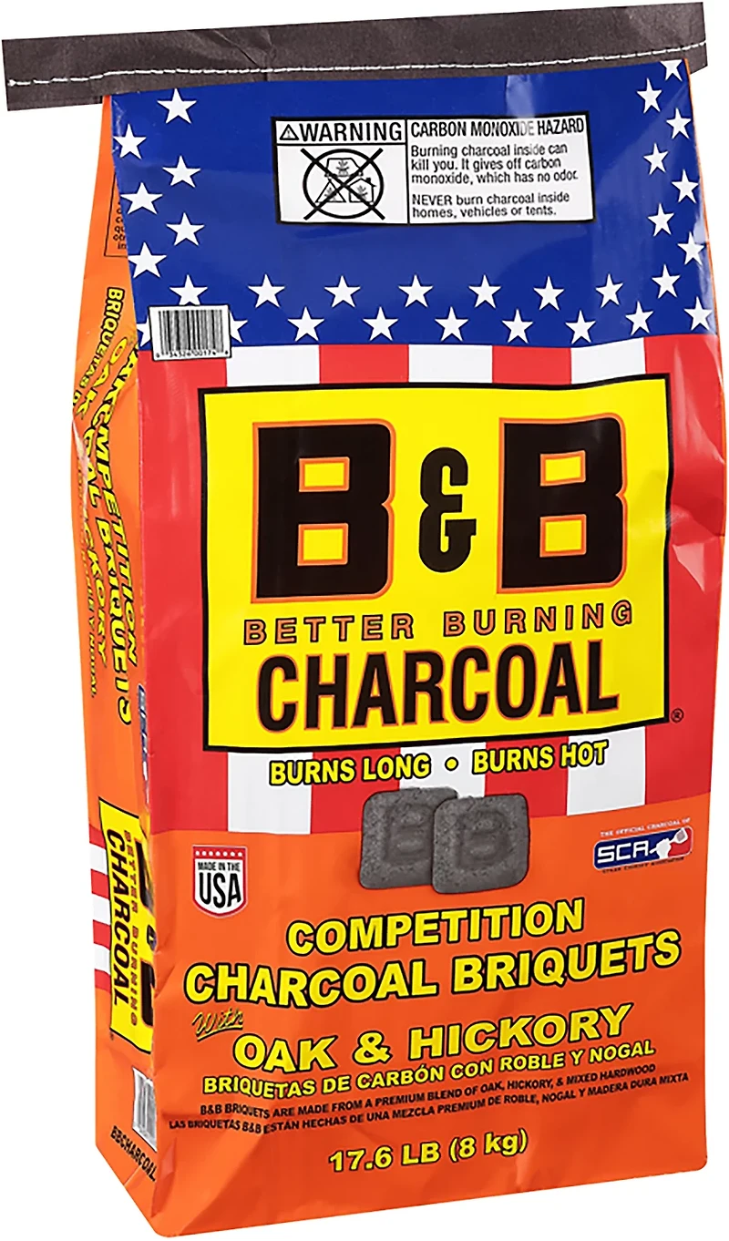 B&B Oak and Hickory 17.6 lb. Charcoal Briquets