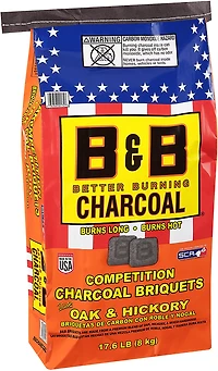 B&B Oak and Hickory 17.6 lb. Charcoal Briquets