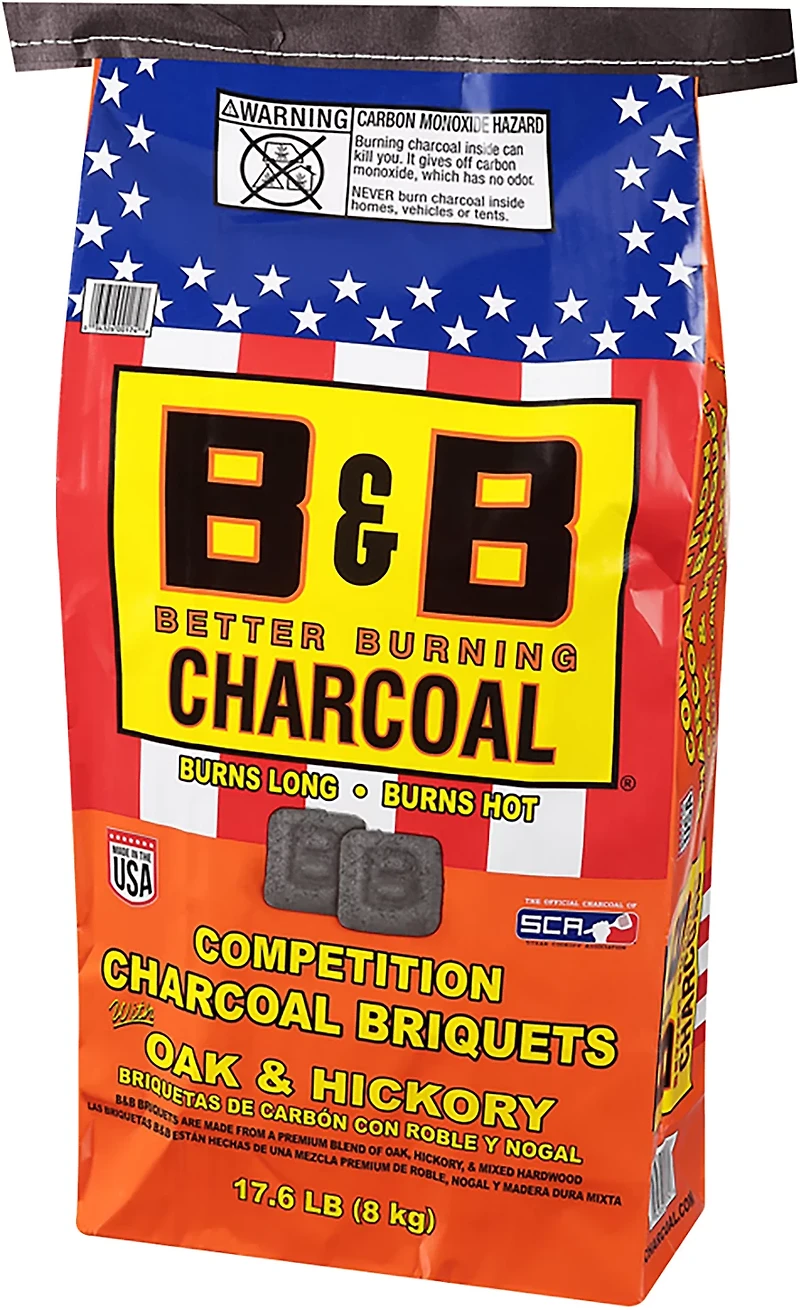 B&B Oak and Hickory 17.6 lb. Charcoal Briquets