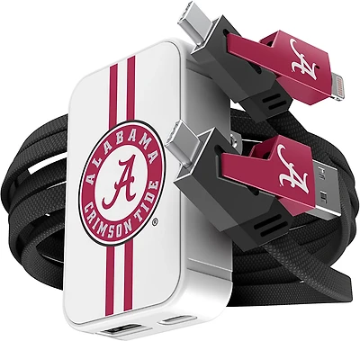 Prime Brands Group University of Alabama Slim Wall Charger with 4-in-1 Multicharging Cable