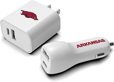 Prime Brands Group University of Arkansas USB Wall and Car Charger Combo