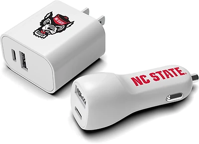 Prime Brands Group North Carolina State University USB Wall and Car Charger Combo