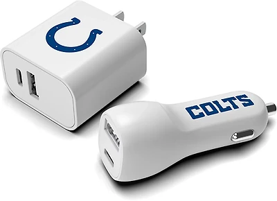 Prime Brands Group Indianapolis Colts USB Wall and Car Charger Combo